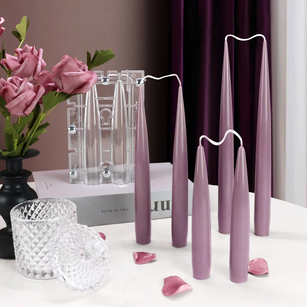 Candle Supplies Wholesale - Double Pointed Column Candle Acrylic Mould