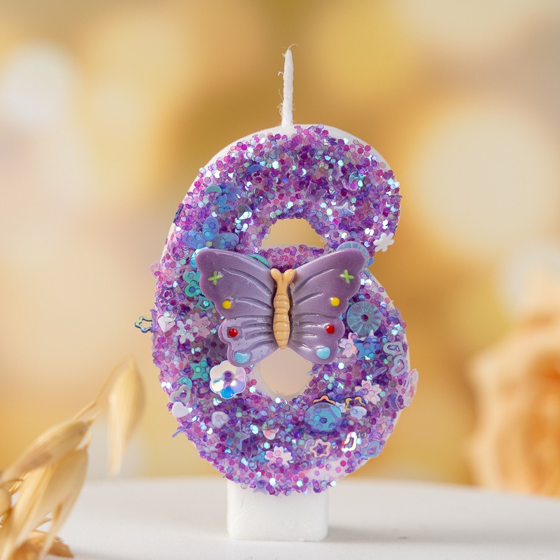 Purple Butterfly Number 0-9 Bi - Candle Supplies Luxury avis et prix