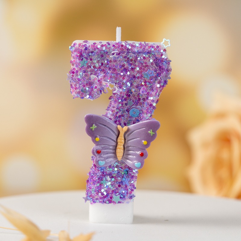 Purple Butterfly Number 0-9 Bi - Candle Supplies Luxury avis et prix