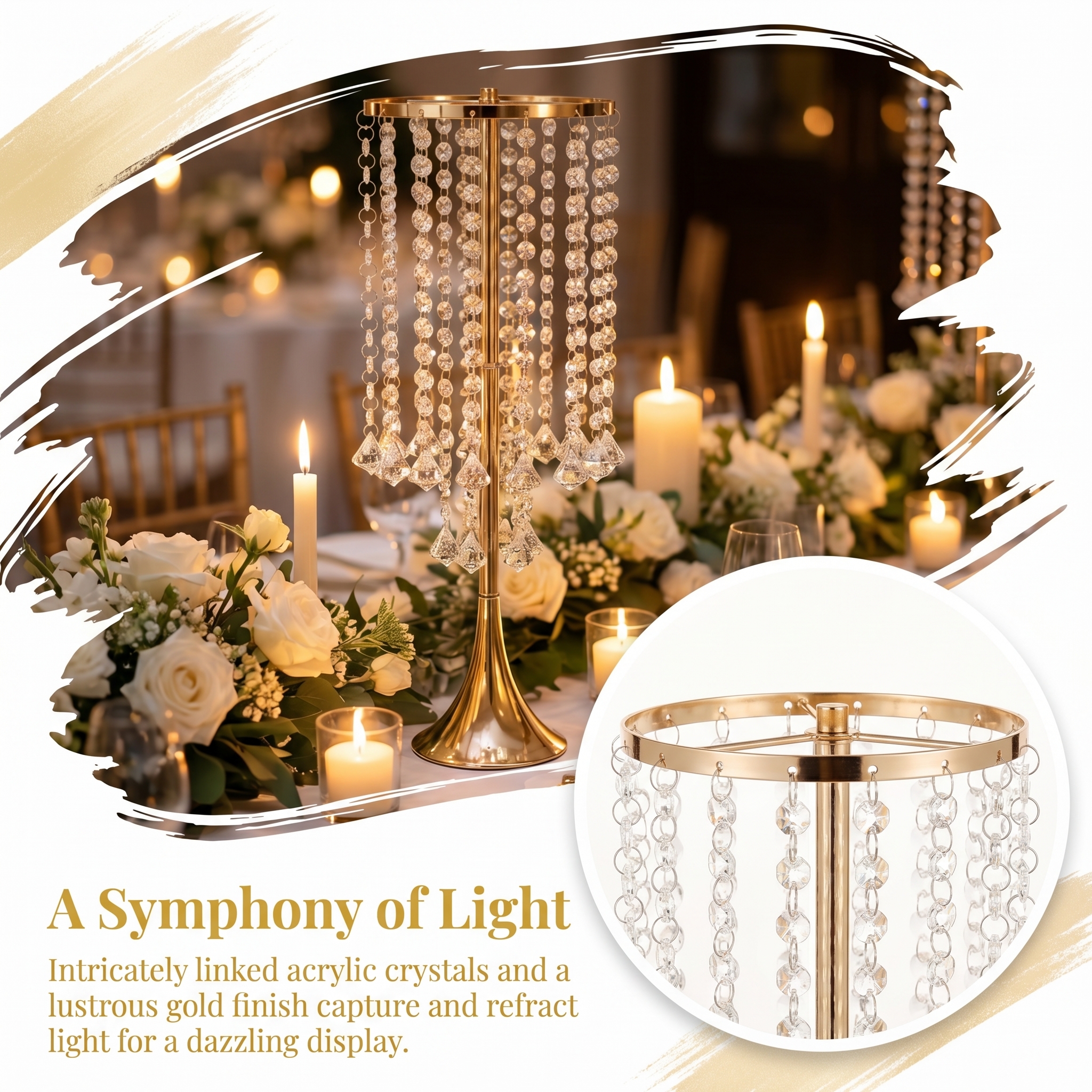 2/10pcs Luxury Crystal Flower  - Candle Supplies Luxury avis et prix