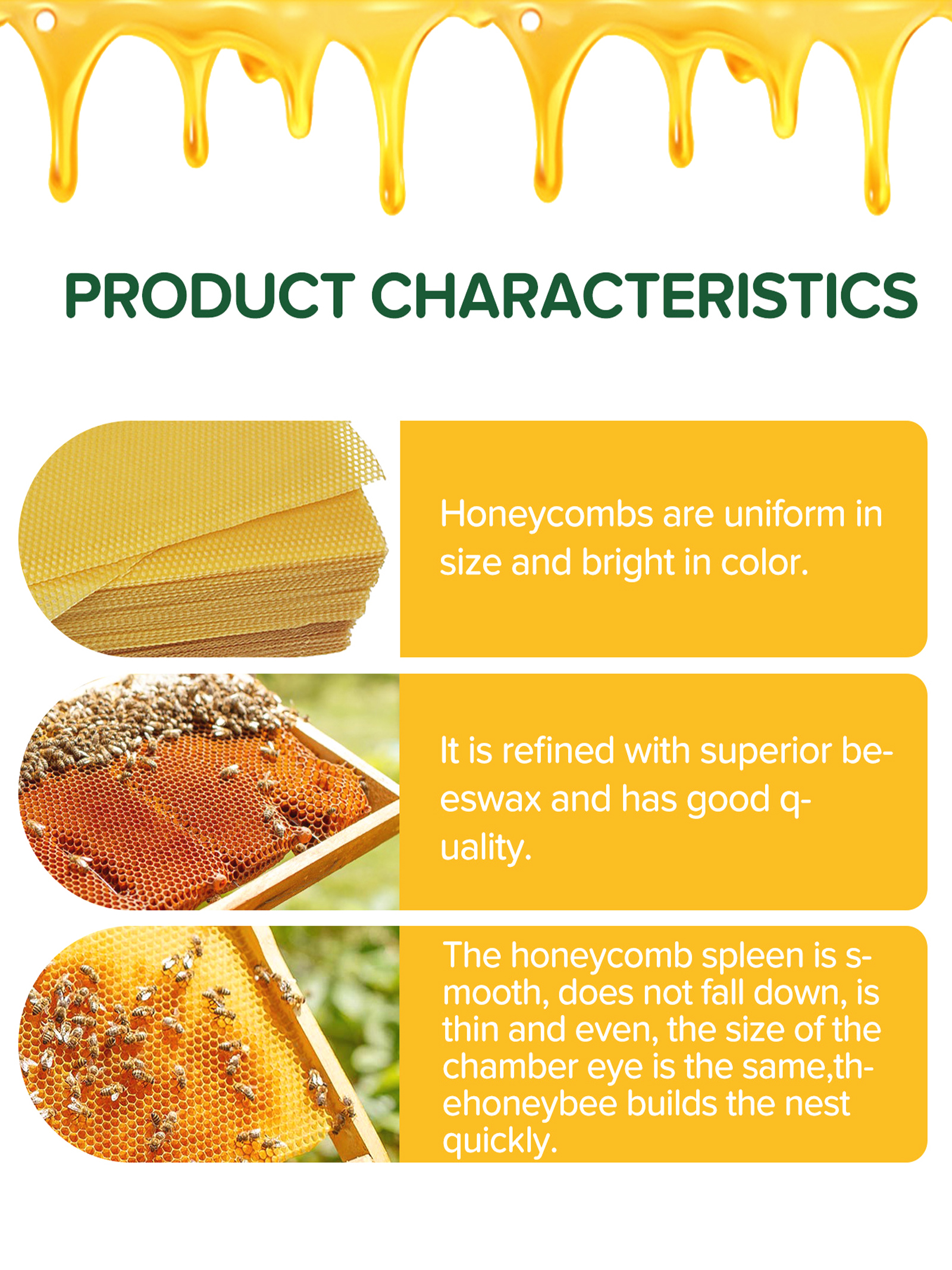 10Pcs Natural Honeycomb Bee Wa - Candle Supplies Wholesale avis et prix