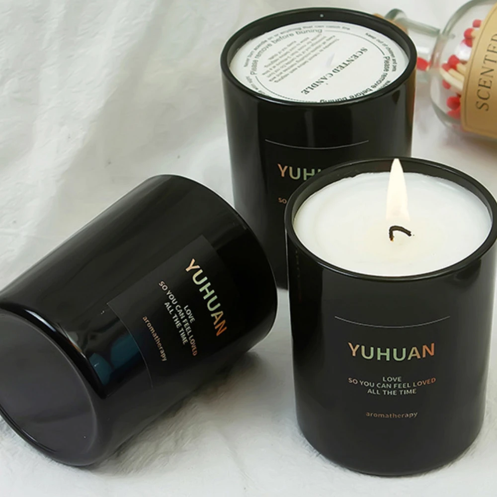 Luxury Glass Candle Jar Black  - Candle Supplies Luxury avis et prix